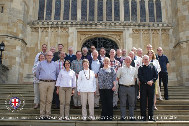 The group at the Clergy Course at St George's House, Windsor Castle including two from Cork in the middle row the Reverend Elaine Murray (on the left) and the Reverend Peter Rutherford (third from left).