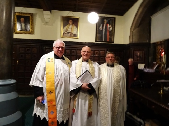  From Left:  Monseigneur  Dan Ó Connor, the Rev. Tony Murphy and the Rev. David Oxley 